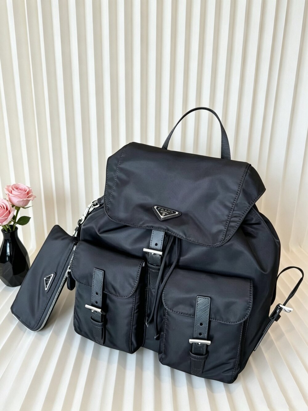 🌹Prada Re-Nylon Backpack With Detachable Pouch